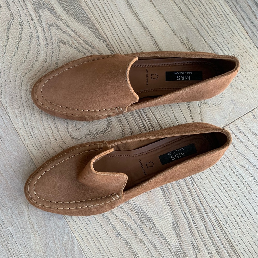 Brand new suede loafers never worn!